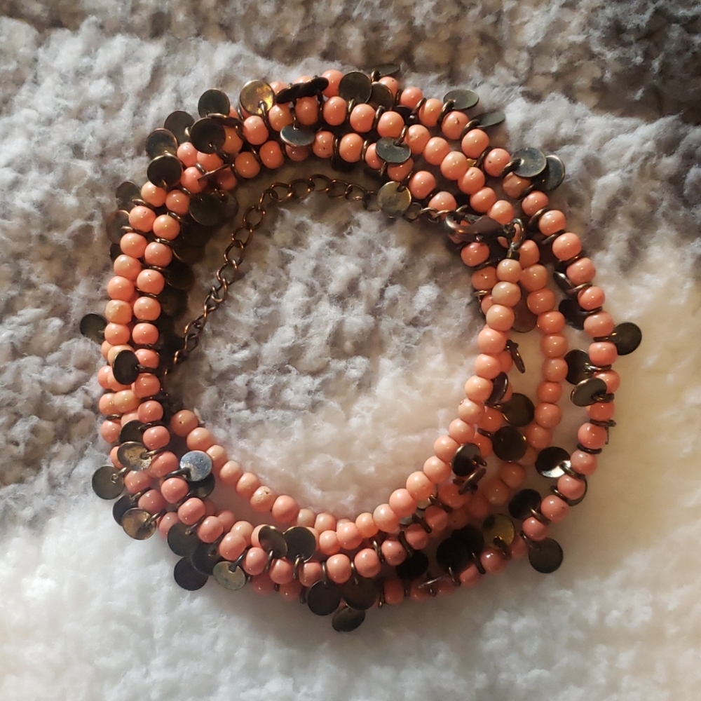 Coral gold necklace